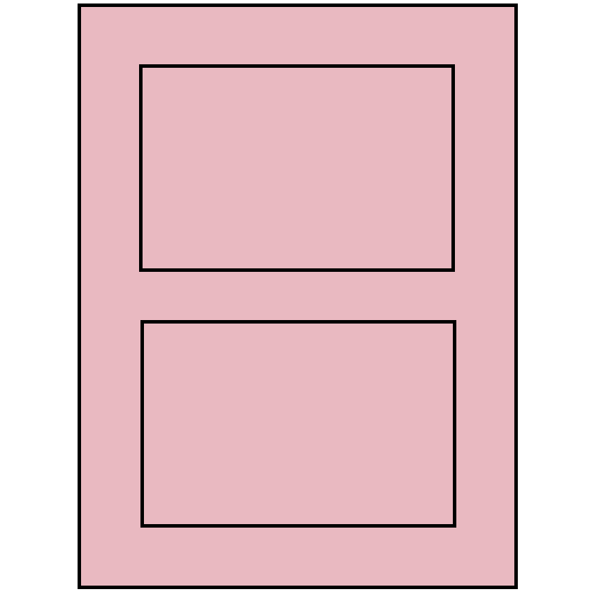 5" x 3.50785" Pastel Pink Rectangular Sheet Labels