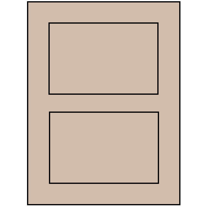 5" x 3.50785" Pastel Tan Rectangular Sheet Labels