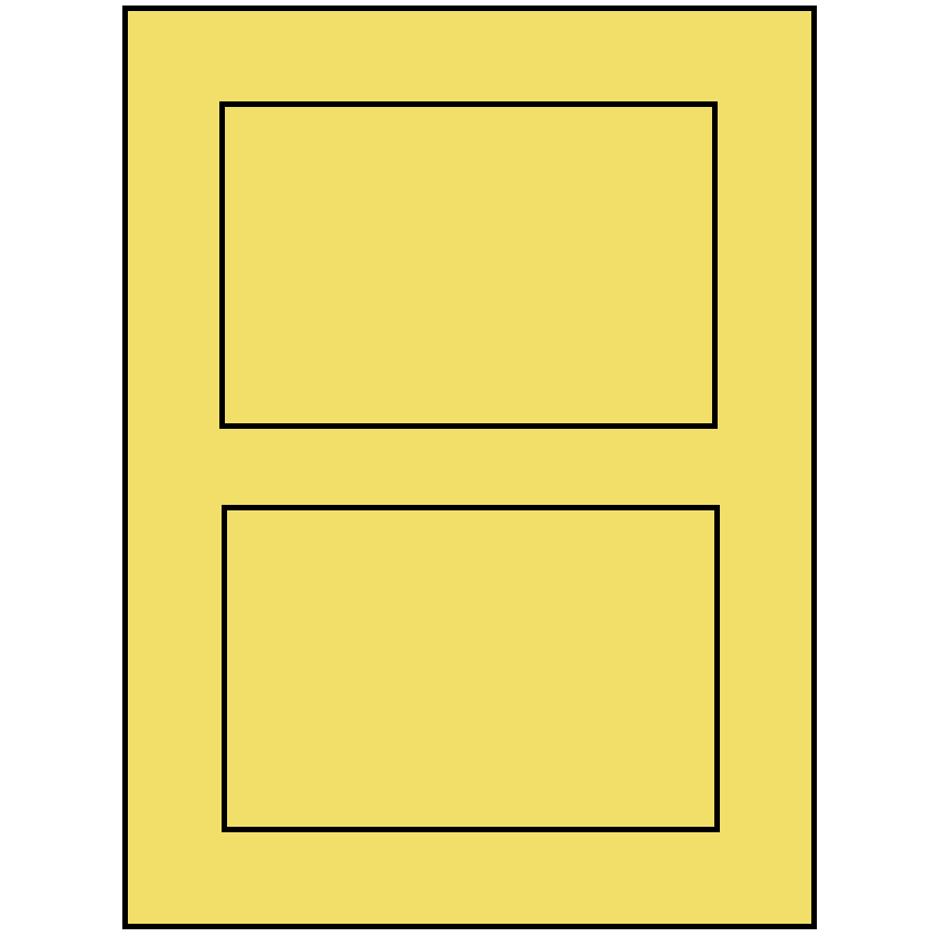 5" x 3.50785" Pastel Yellow Rectangular Sheet Labels