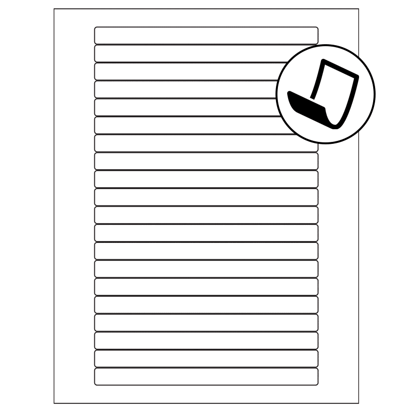 6.25" x 0.5" Blockout Rectangular Sheet Labels
