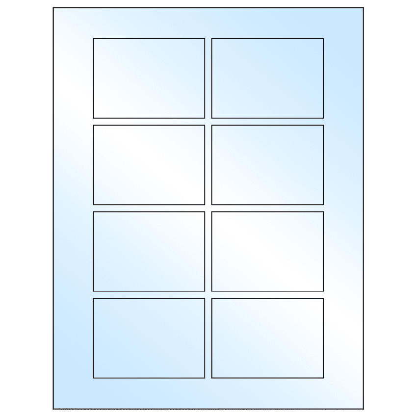 3.0625" x 2.1875" White Premium High Gloss Rectangular Sheet Labels