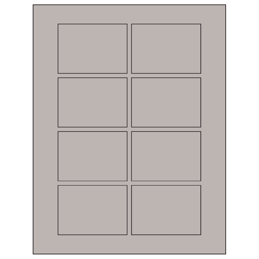 3.0625" x 2.1875" Gray Rectangular Sheet Labels