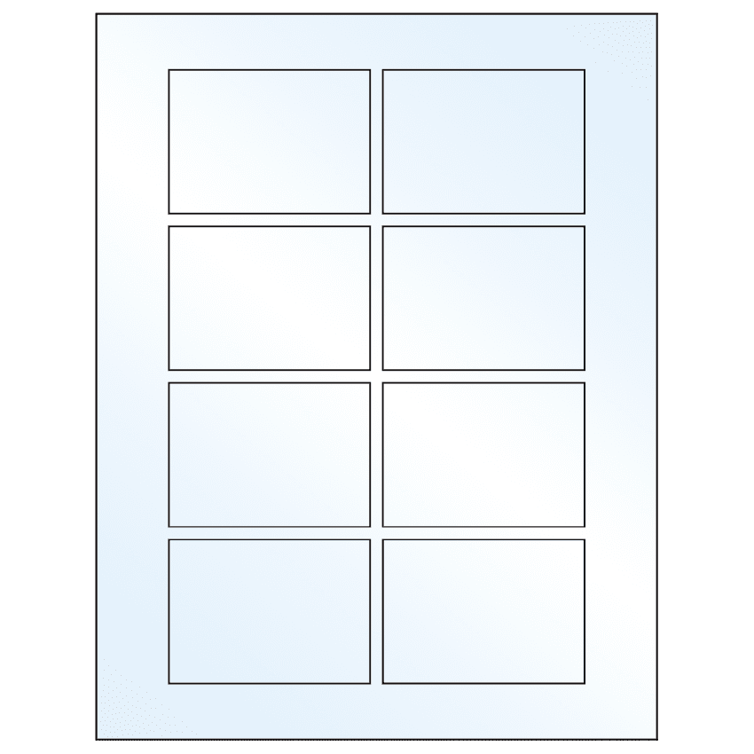 3.0625" x 2.1875" White Mid Gloss Rectangular Sheet Labels