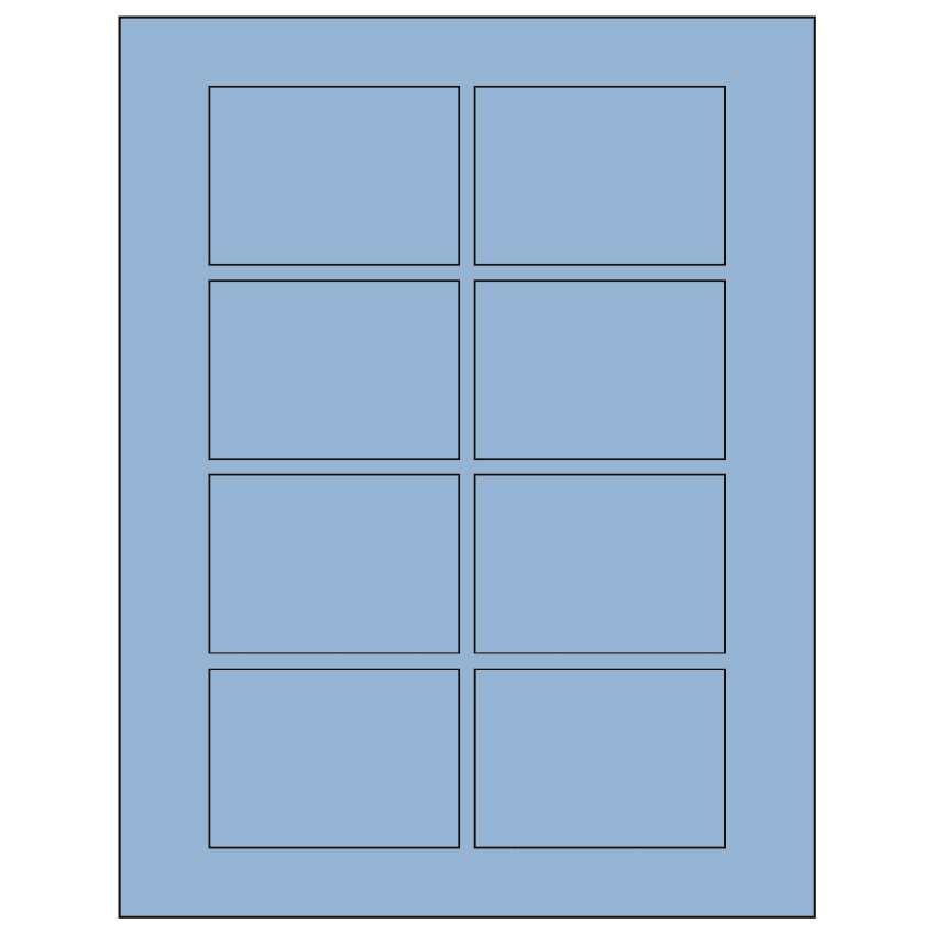 3.0625" x 2.1875" Pastel Blue Rectangular Sheet Labels
