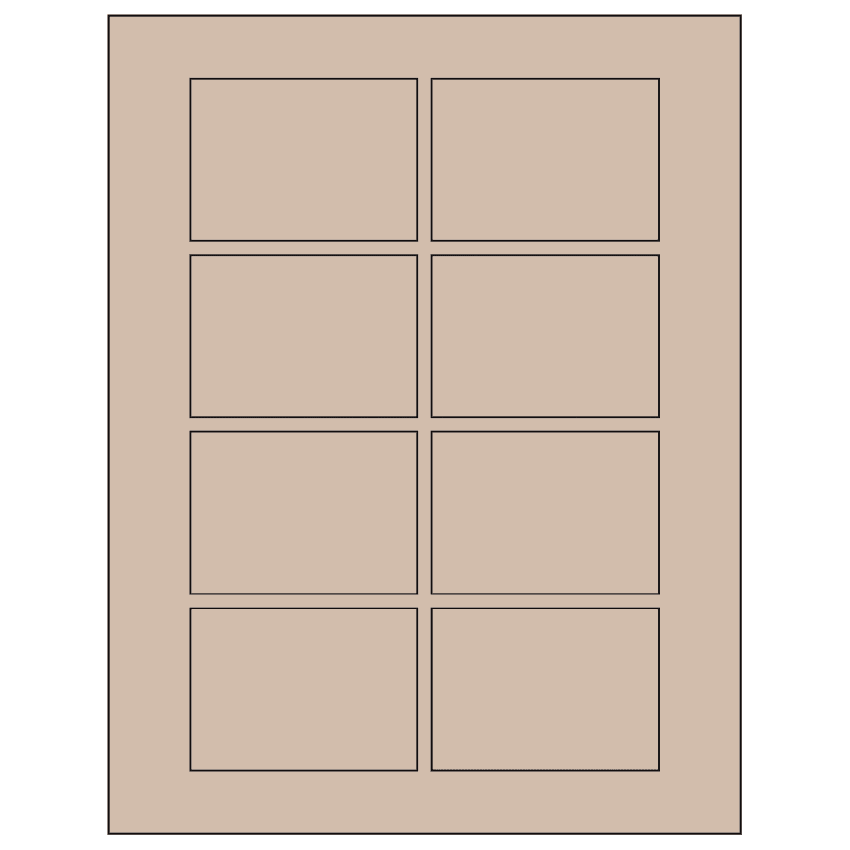 3.0625" x 2.1875" Pastel Tan Rectangular Sheet Labels