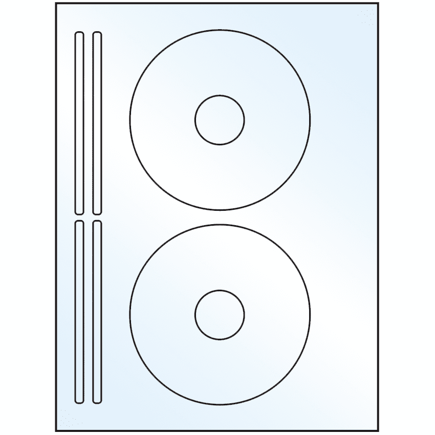 4.625" x 4.625" Crystal Clear Sheet Labels