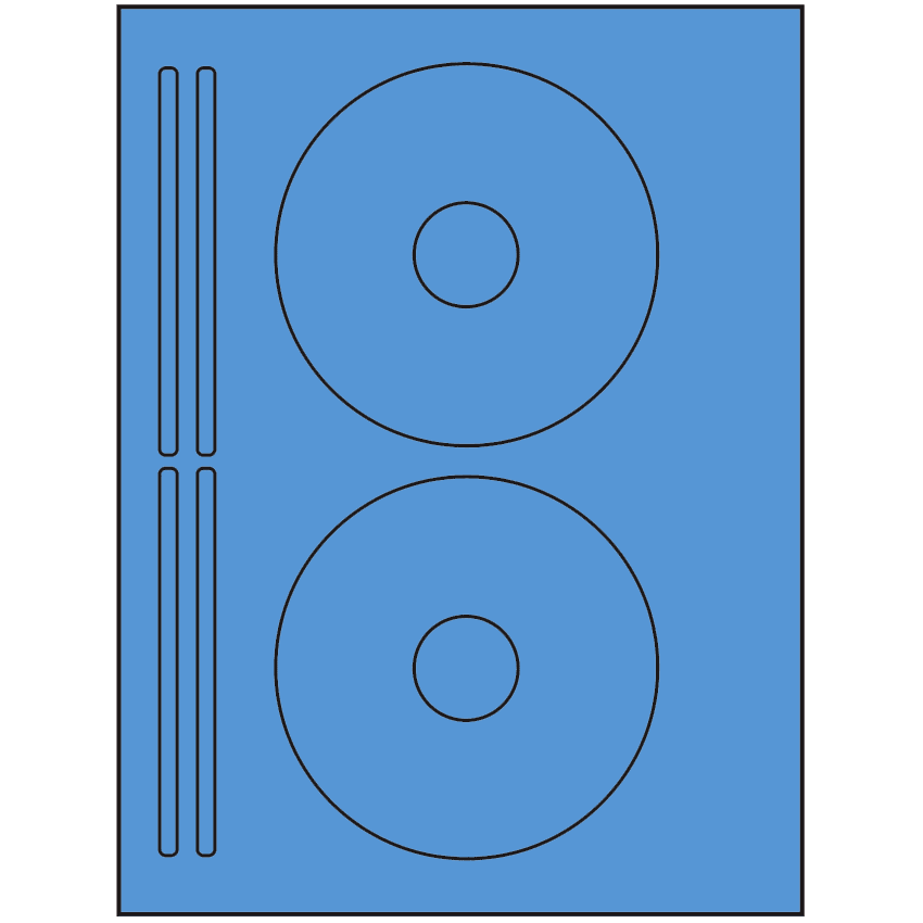 4.625" x 4.625" Fluorescent Blue Sheet Labels