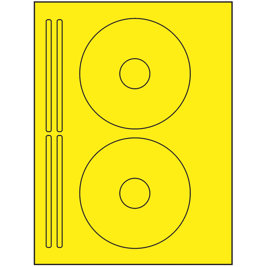4.625" x 4.625" Fluorescent Yellow Sheet Labels