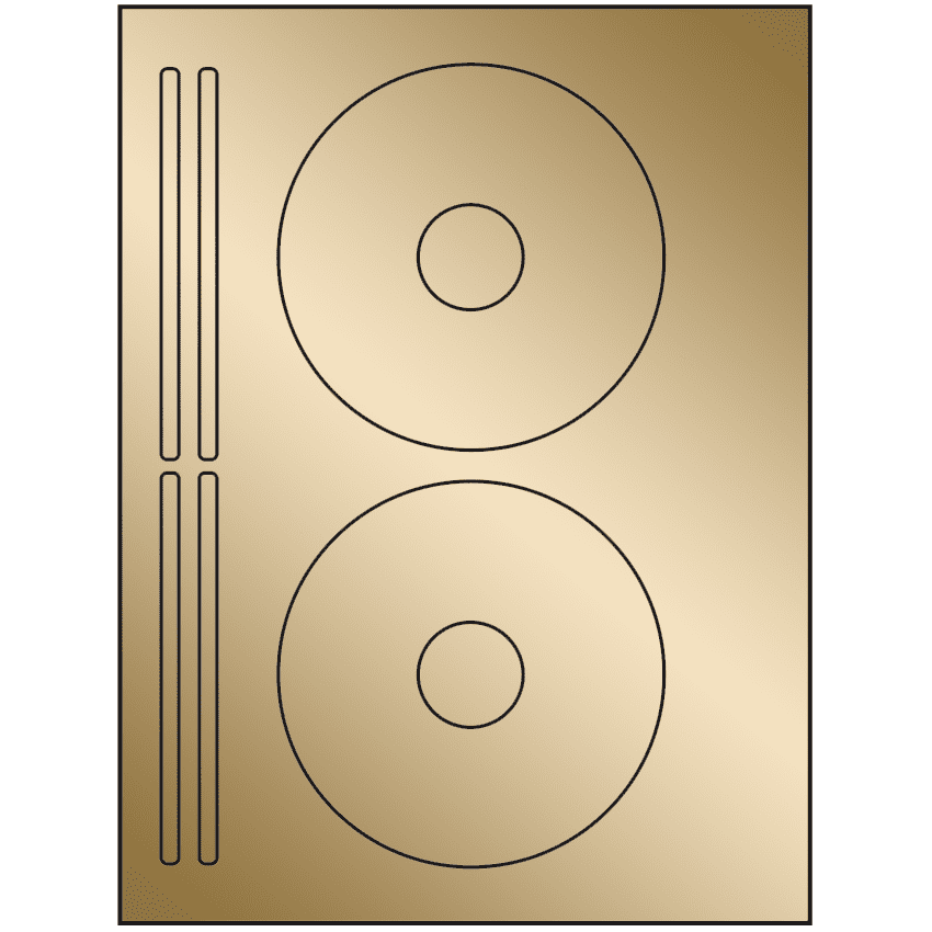 4.625" x 4.625" Gold Foil Sheet Labels