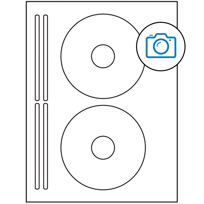 4.625" x 4.625" Photo Gloss Sheet Labels