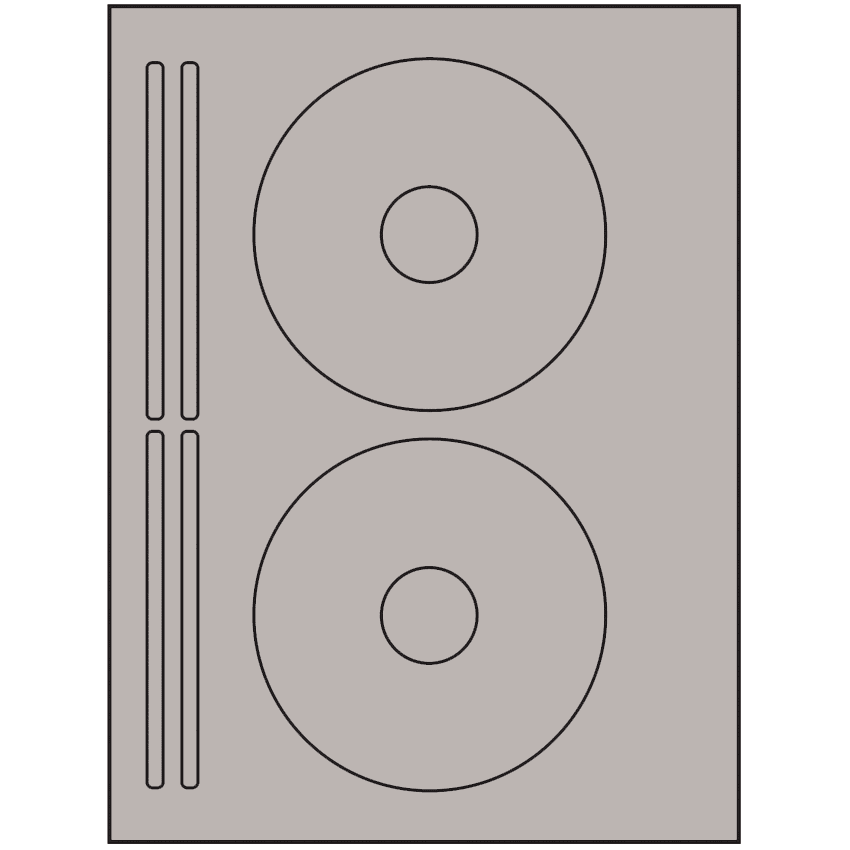 4.625" x 4.625" Gray Sheet Labels