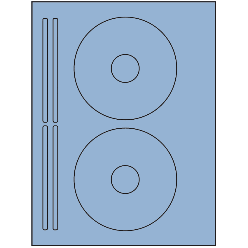 4.625" x 4.625" Pastel Blue Sheet Labels