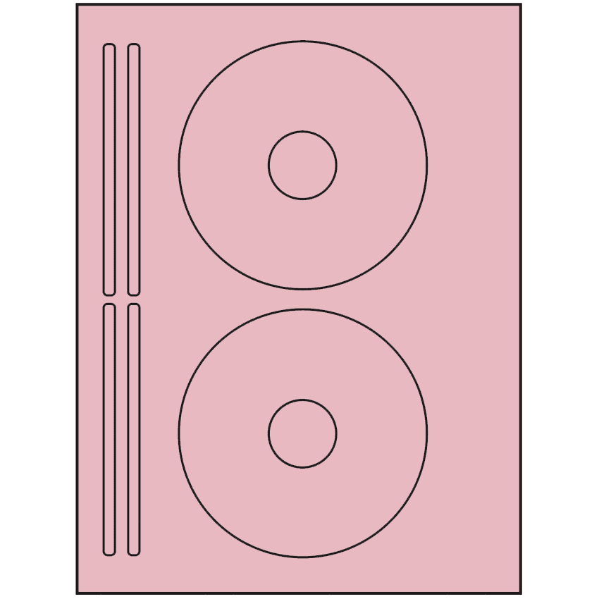 4.625" x 4.625" Pastel Pink Sheet Labels