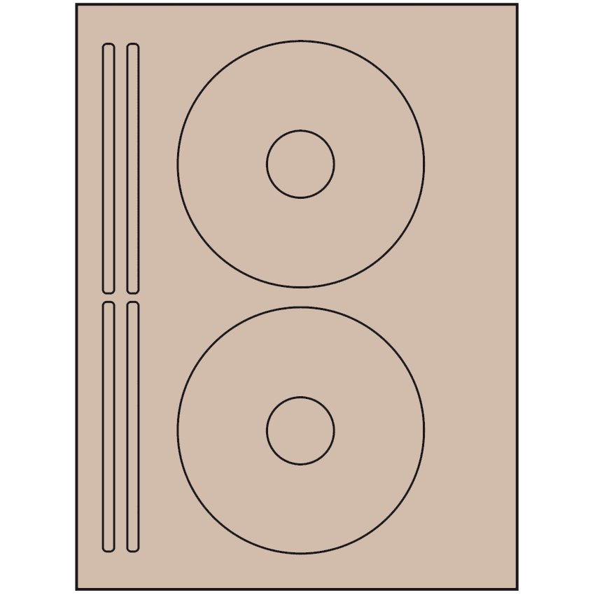 4.625" x 4.625" Pastel Tan Sheet Labels