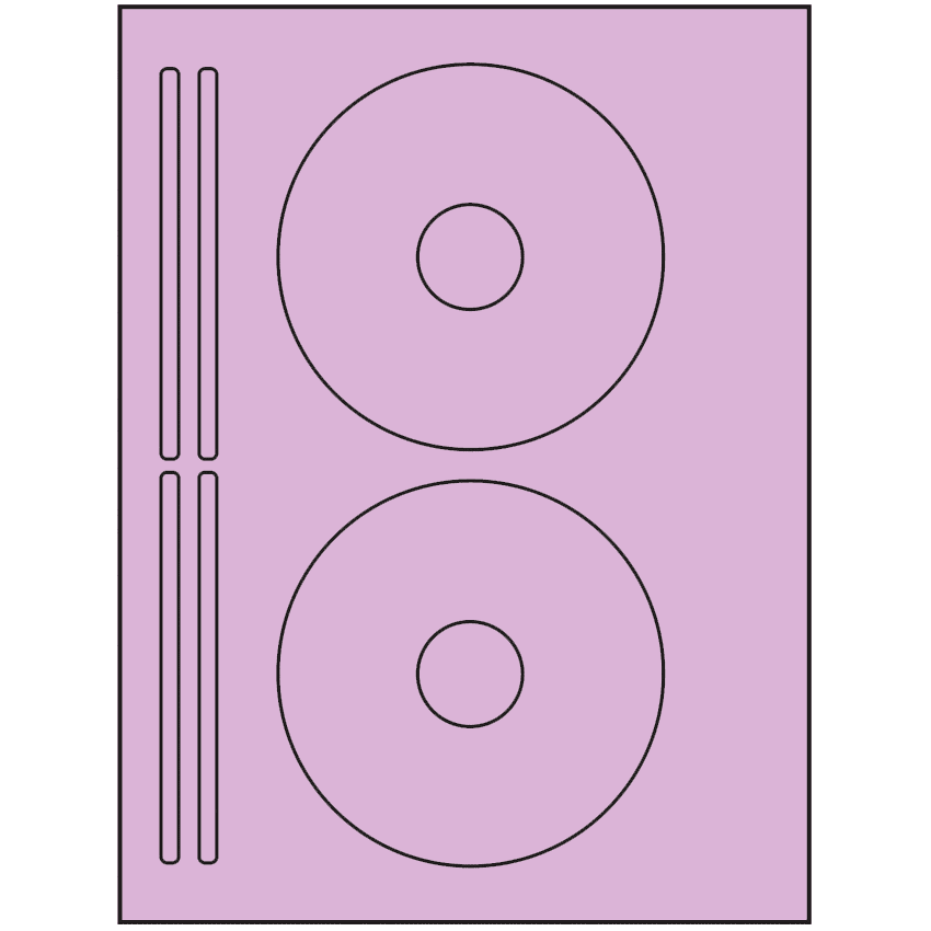 4.625" x 4.625" Pastel Purple Sheet Labels