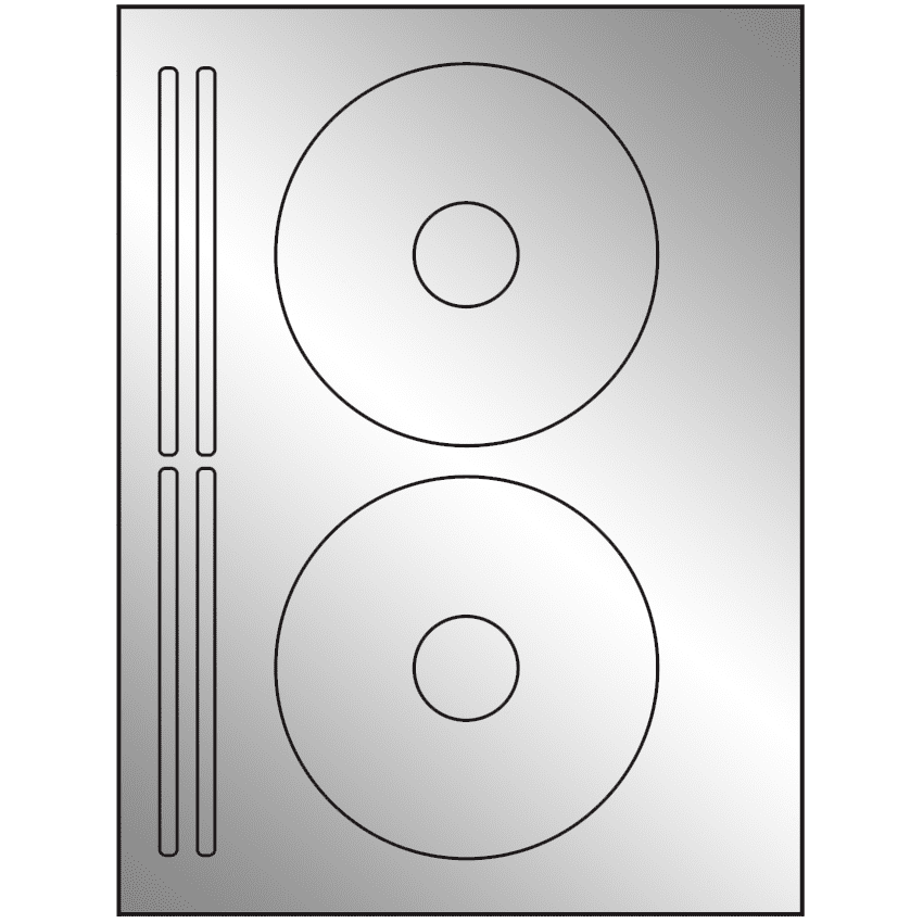 4.625" x 4.625" Silver Foil Sheet Labels