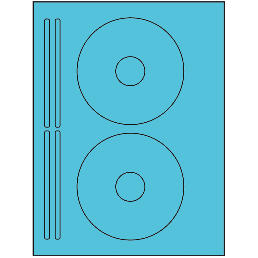 4.625" x 4.625" Turquoise Sheet Labels
