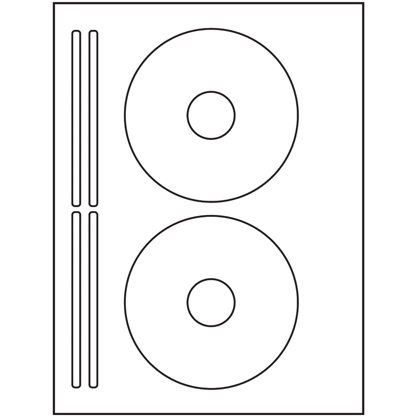 4.625" x 4.625" White Vinyl Drum Sheet Labels