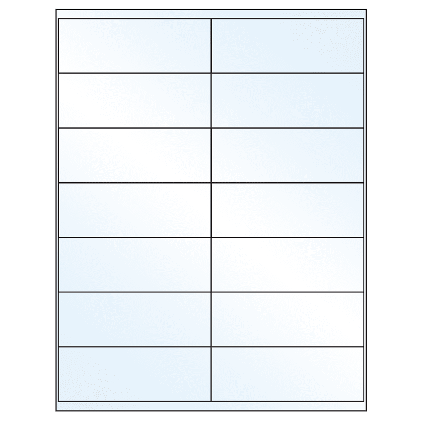 4.1875" x 1.5" Crystal Clear Rectangular Sheet Labels