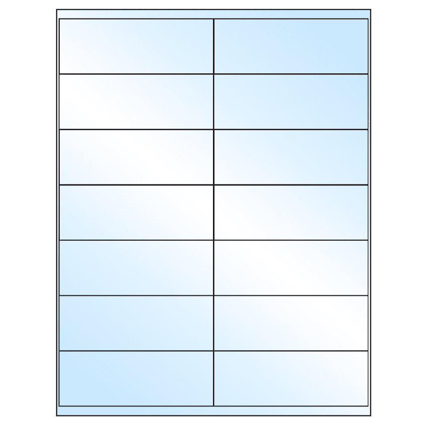 4.1875" x 1.5" White Premium High Gloss Rectangular Sheet Labels