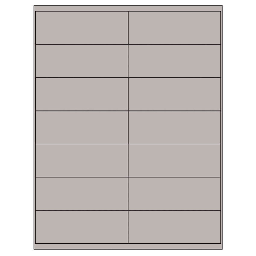 4.1875" x 1.5" Gray Rectangular Sheet Labels