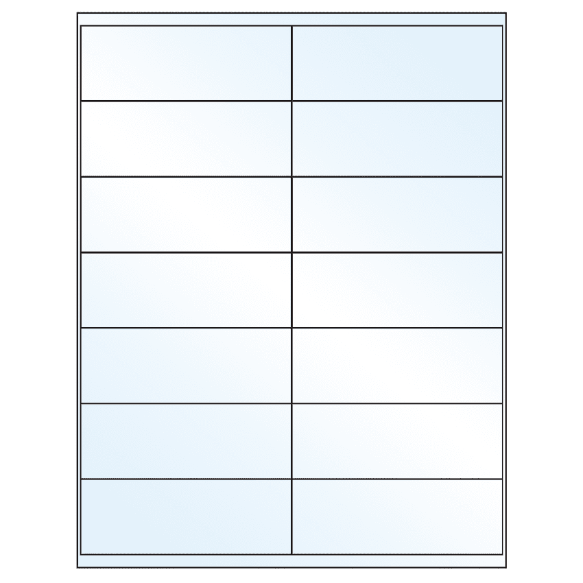4.1875" x 1.5" White Mid Gloss Rectangular Sheet Labels