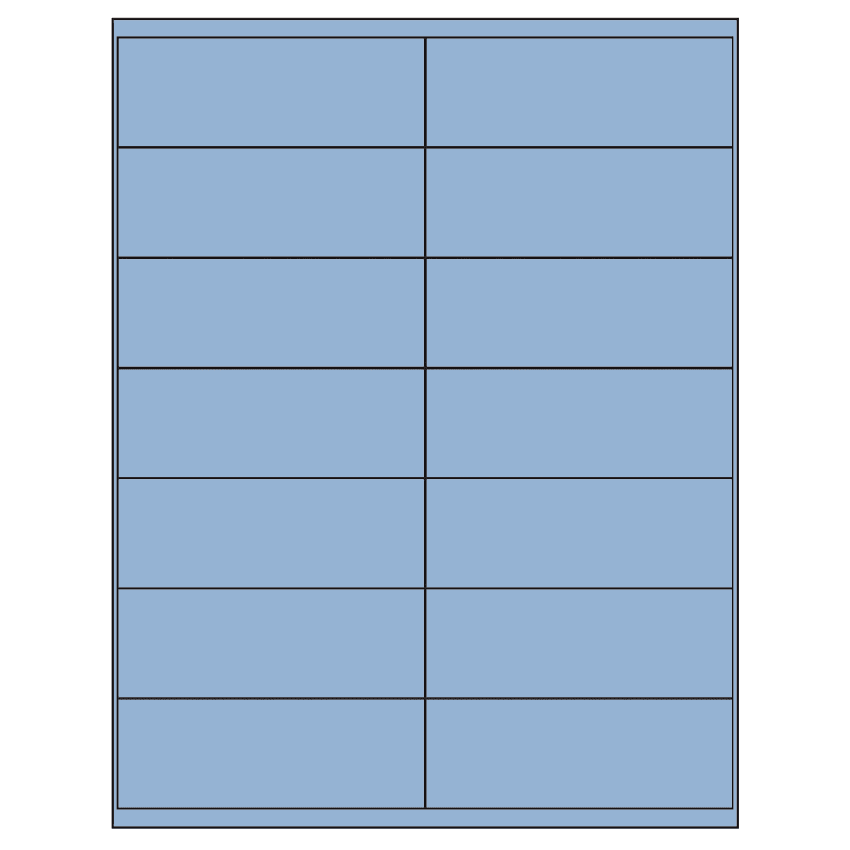 4.1875" x 1.5" Pastel Blue Rectangular Sheet Labels