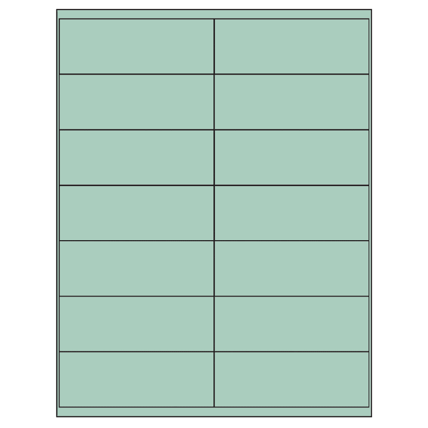 4.1875" x 1.5" Pastel Green Rectangular Sheet Labels