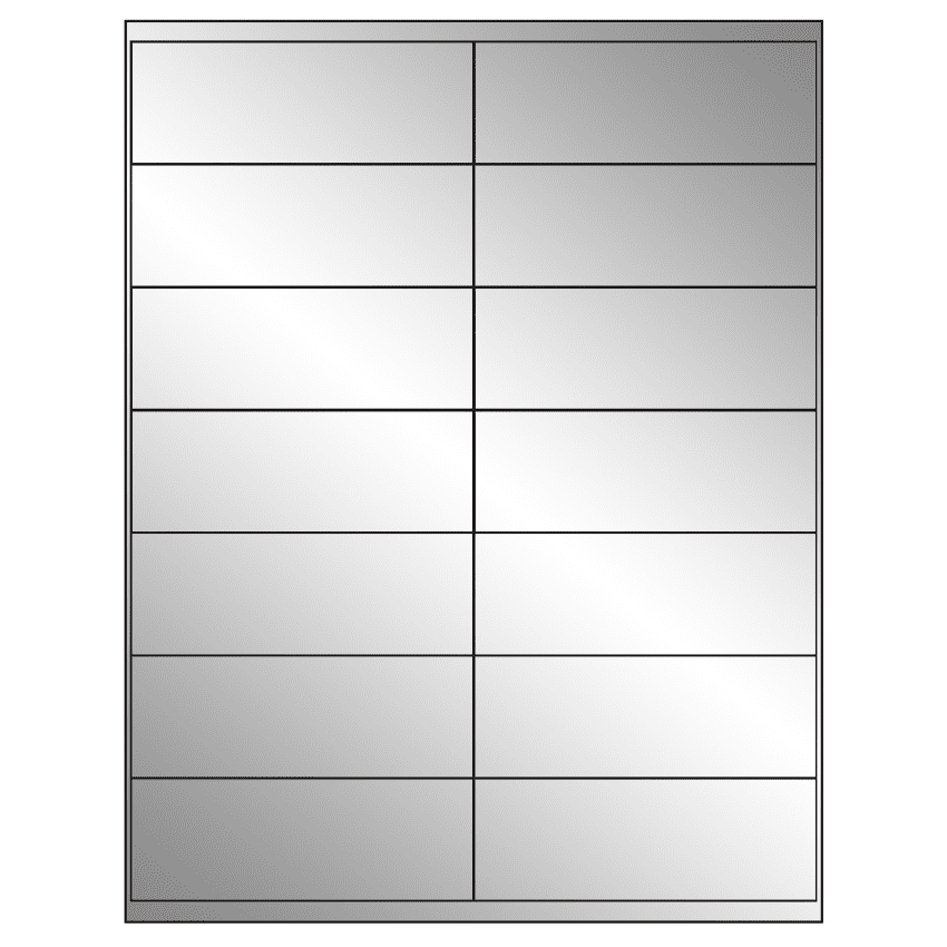 4.1875" x 1.5" Silver Foil Rectangular Sheet Labels