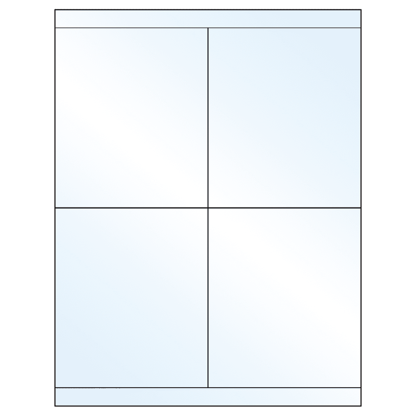 4.25" x 5" Crystal Clear Rectangular Sheet Labels