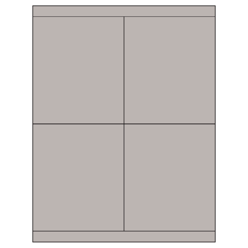 4.25" x 5" Gray Rectangular Sheet Labels