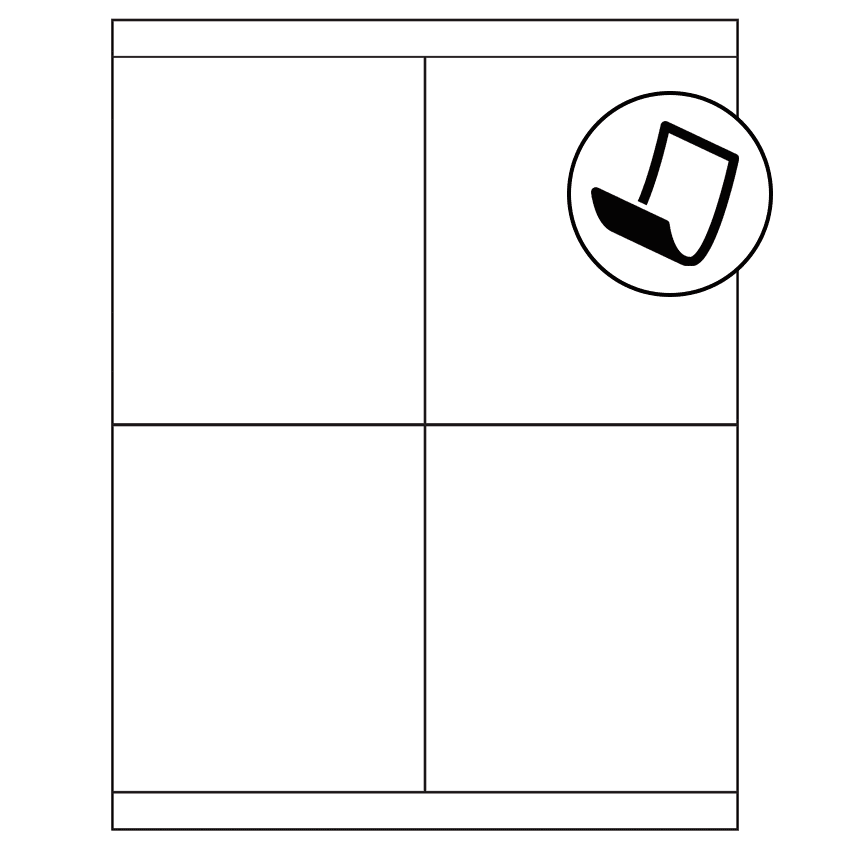 4.25" x 5" Blockout Rectangular Sheet Labels