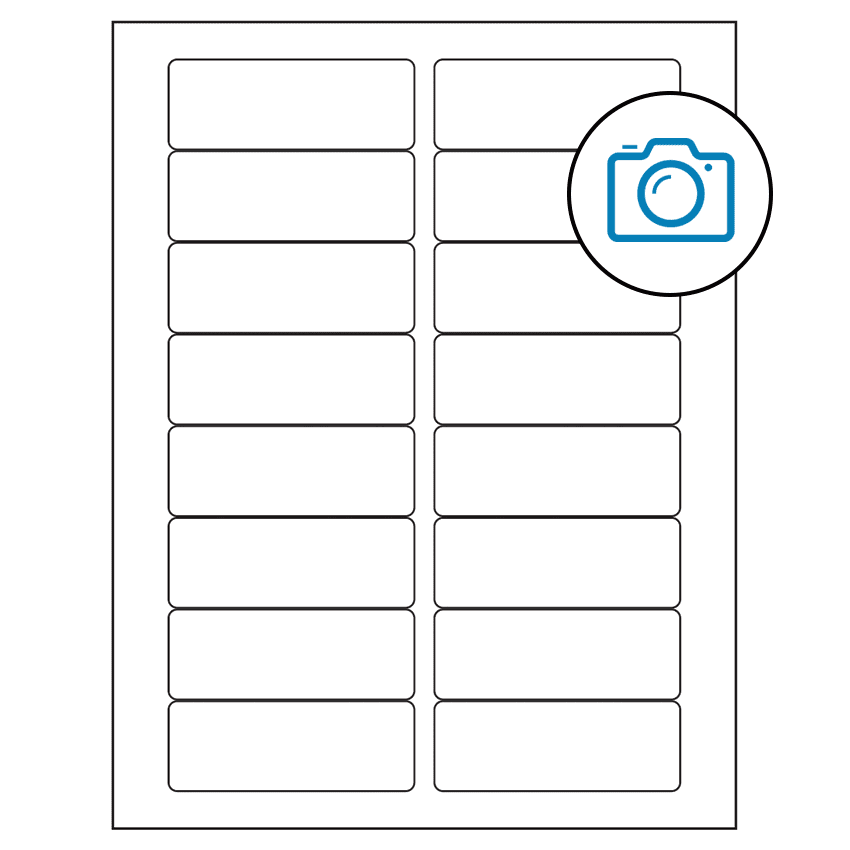 3.375" x 1.25" Photo Gloss Rectangular Sheet Labels