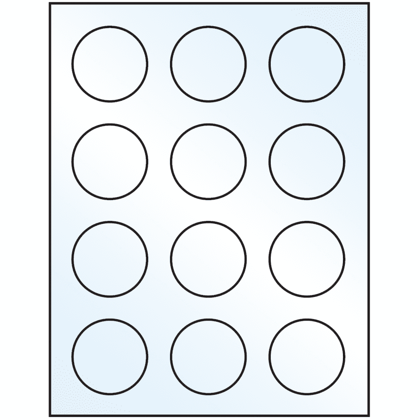 2" Crystal Clear Circular Sheet Labels