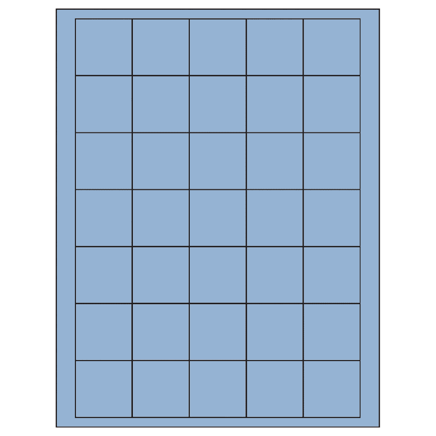 1.5" x 1.5" Pastel Blue Square Sheet Labels