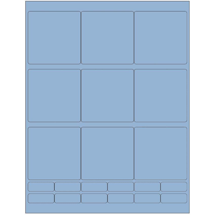 2.75" x 2.75" Pastel Blue Rectangular Sheet Labels