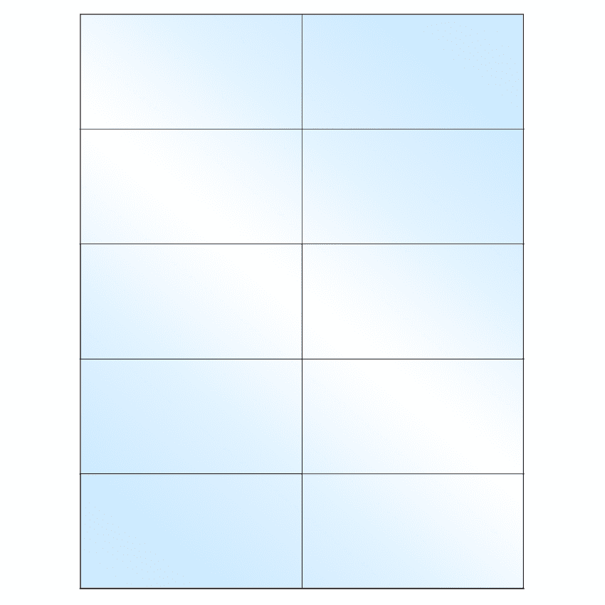 4.25" x 2.2" White Premium High Gloss Rectangular Sheet Labels