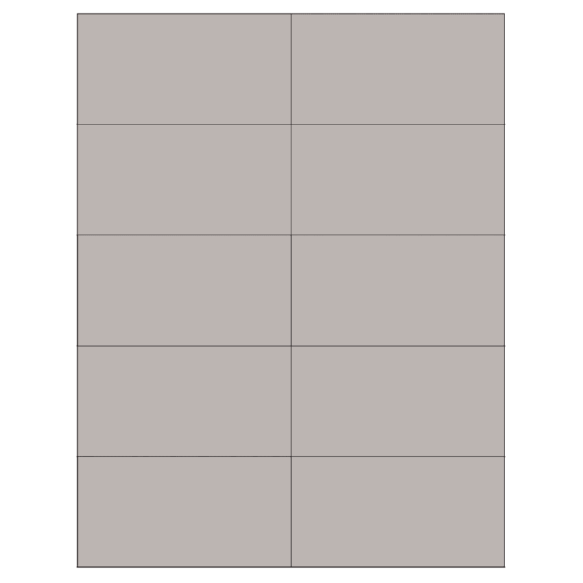 4.25" x 2.2" Gray Rectangular Sheet Labels