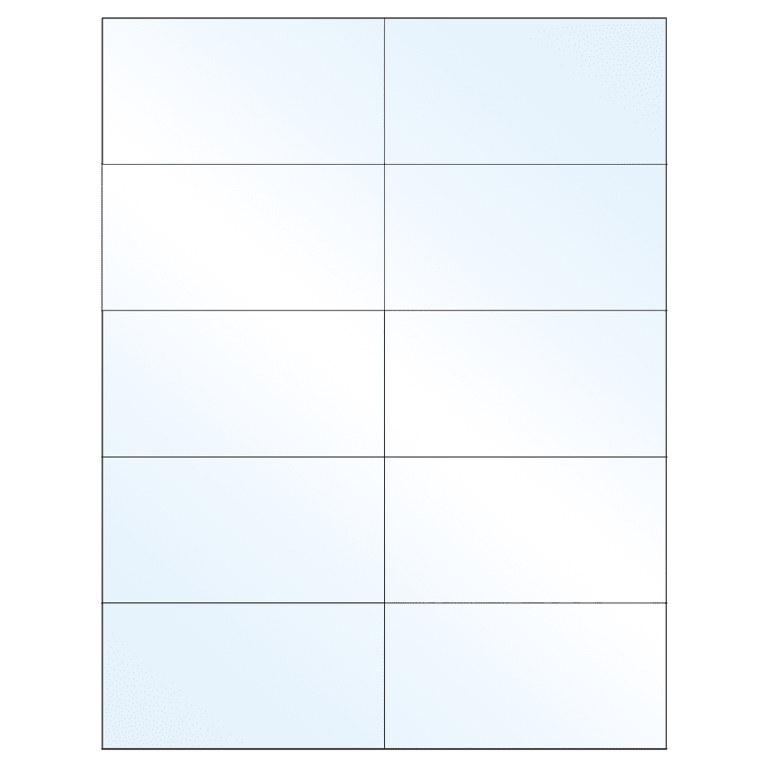 4.25" x 2.2" White Mid Gloss Rectangular Sheet Labels