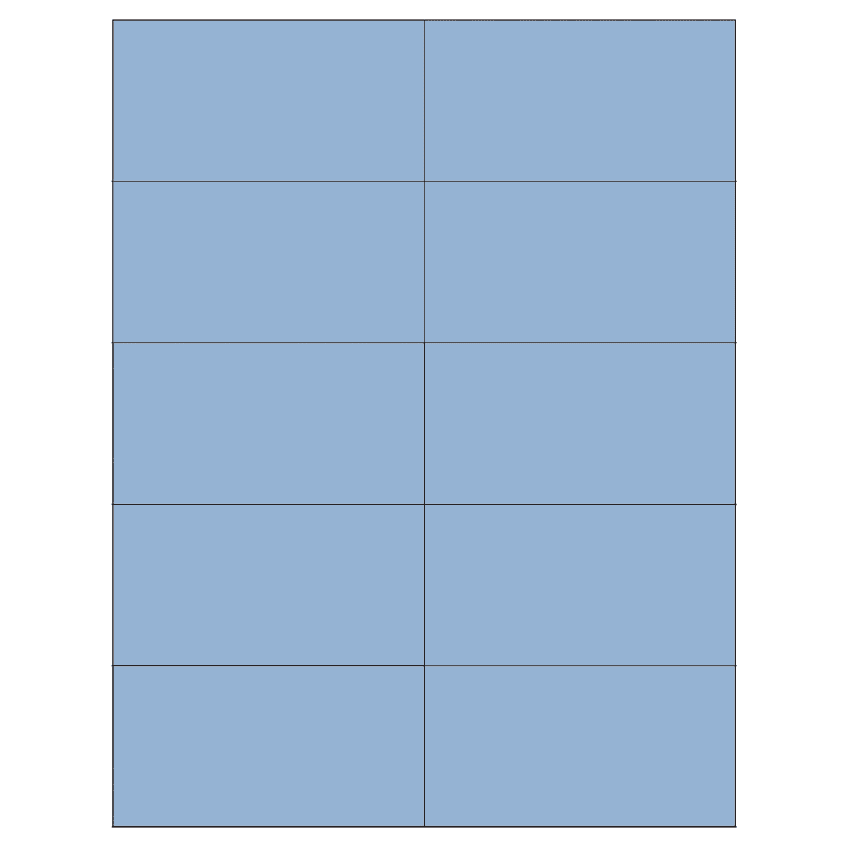 4.25" x 2.2" Pastel Blue Rectangular Sheet Labels