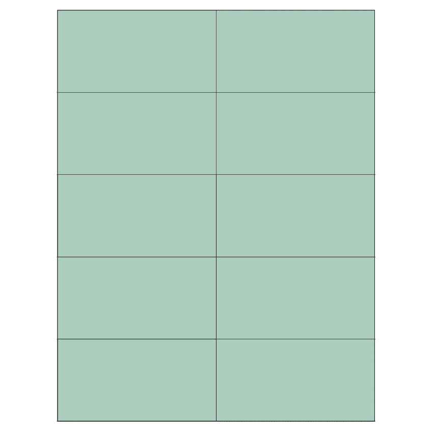 4.25" x 2.2" Pastel Green Rectangular Sheet Labels