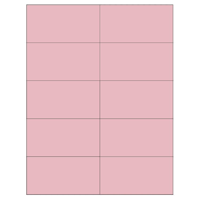 4.25" x 2.2" Pastel Pink Rectangular Sheet Labels