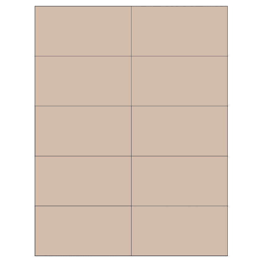 4.25" x 2.2" Pastel Tan Rectangular Sheet Labels