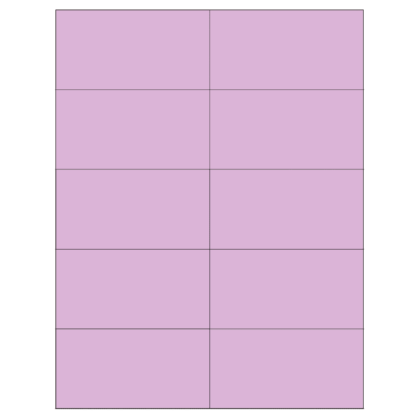 4.25" x 2.2" Pastel Purple Rectangular Sheet Labels