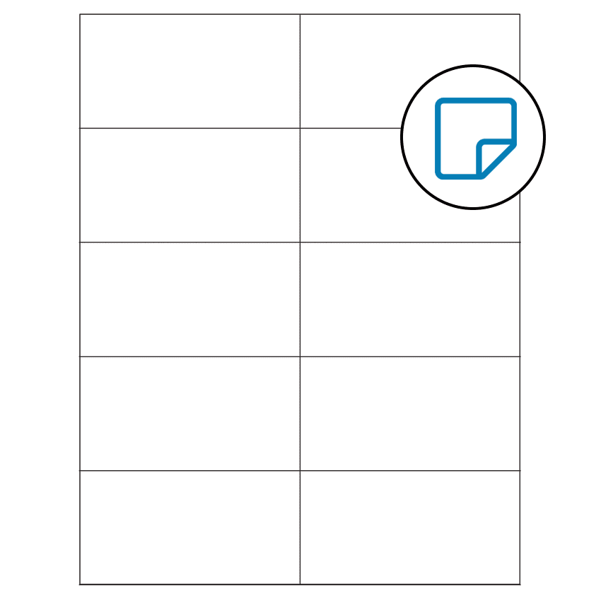 4.25" x 2.2" White Rectangular Sheet Labels - Removable Adhesive