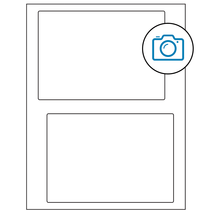 6.78" x 4.75" Photo Gloss Rectangular Sheet Labels