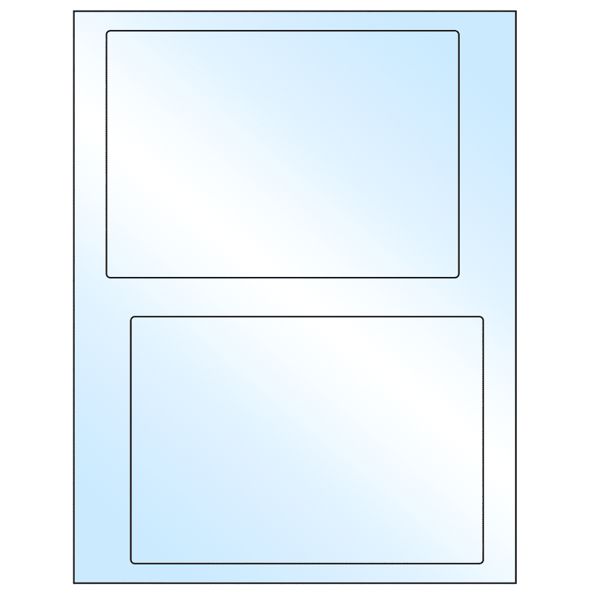 6.78" x 4.75" White Premium High Gloss Rectangular Sheet Labels