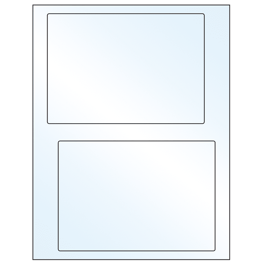 6.78" x 4.75" White Mid Gloss Rectangular Sheet Labels