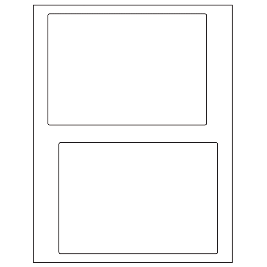 6.78" x 4.75" White Polyester Rectangular Sheet Labels