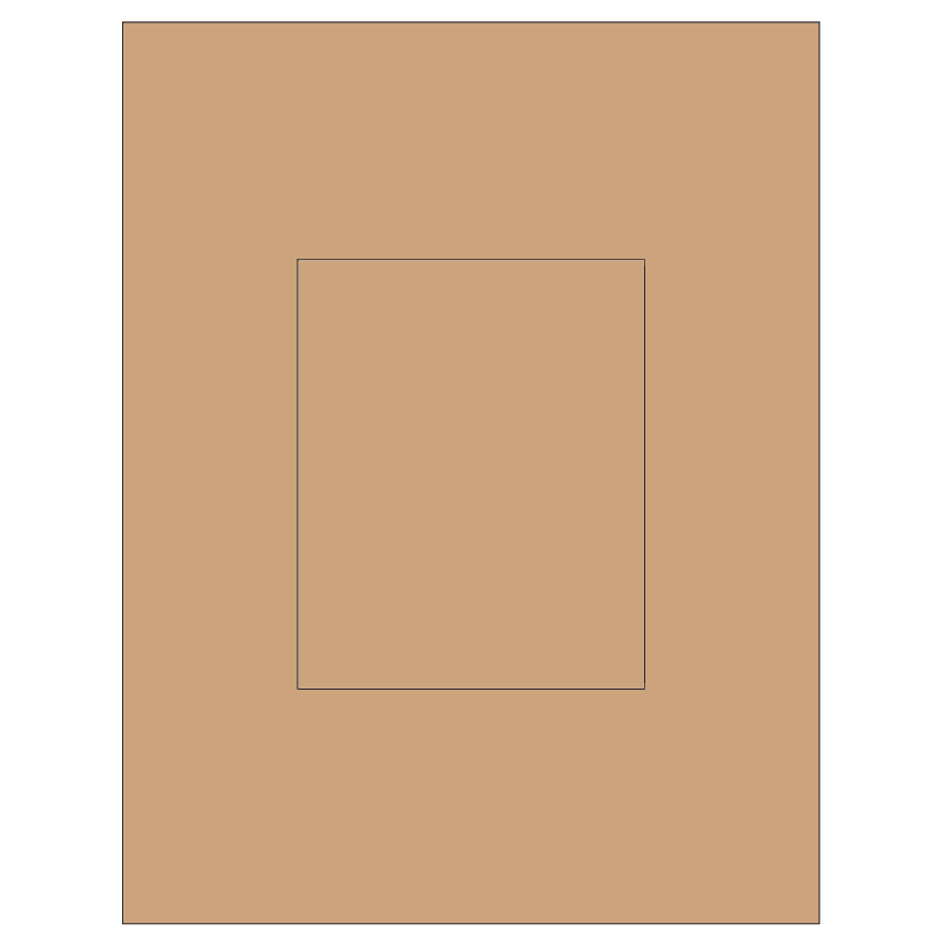 4.25" x 5.25" Brown Kraft Rectangular Sheet Labels